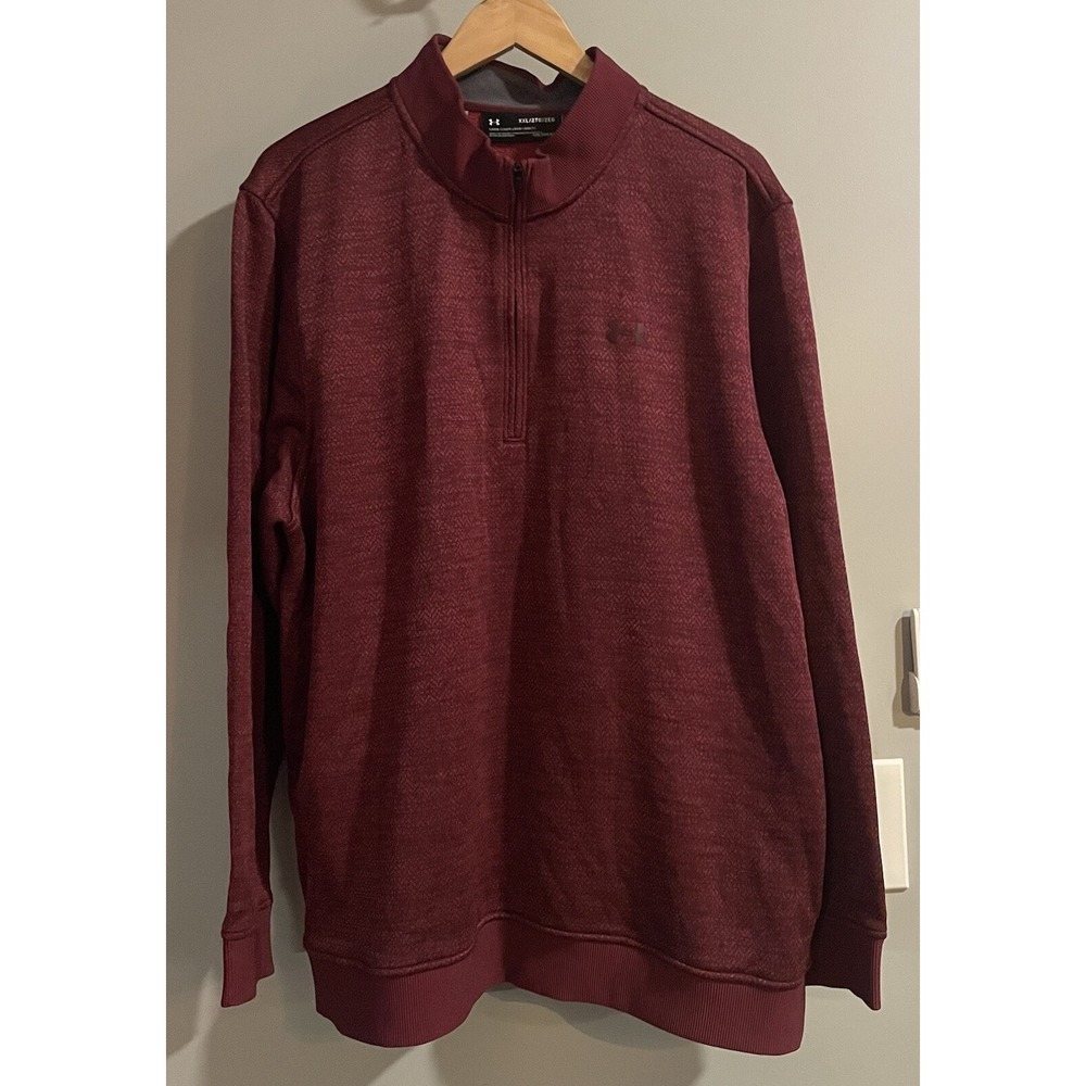 Under Armour Sweater Storm Cold Gear 1/2 Zip Mock‎ Neck Pullover Athletic XXL